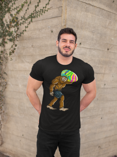 KOSZULKA MĘSKA NA WIELKANOC YETI Z PISANKĄ EASTER79 9