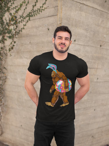 KOSZULKA MĘSKA NA WIELKANOC YETI Z PISANKĄ EASTER80 10