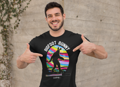 KOSZULKA MĘSKA NA WIELKANOC YETI BIGFOOT BUNNY EASTER81 9