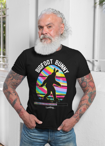 KOSZULKA MĘSKA NA WIELKANOC YETI BIGFOOT BUNNY EASTER81 7