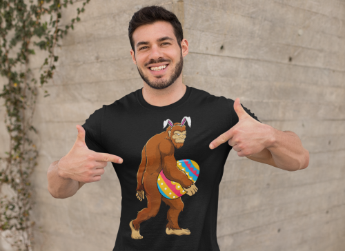 KOSZULKA MĘSKA NA WIELKANOC YETI Z PISANKĄ EASTER82 9