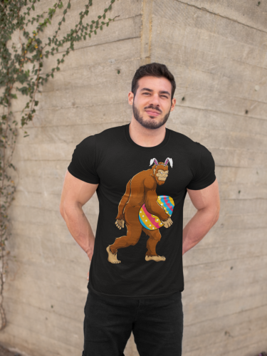 KOSZULKA MĘSKA NA WIELKANOC YETI Z PISANKĄ EASTER82 7