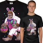 KOSZULKA MĘSKA NA WIELKANOC YETI EGG HUNTING BUNNY PISANKI EASTER92