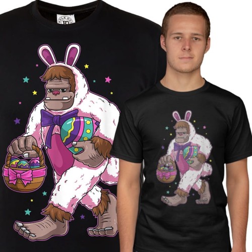 KOSZULKA MĘSKA NA WIELKANOC YETI EGG HUNTING BUNNY PISANKI EASTER92 1