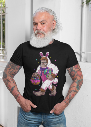 KOSZULKA MĘSKA NA WIELKANOC YETI EGG HUNTING BUNNY PISANKI EASTER92 7