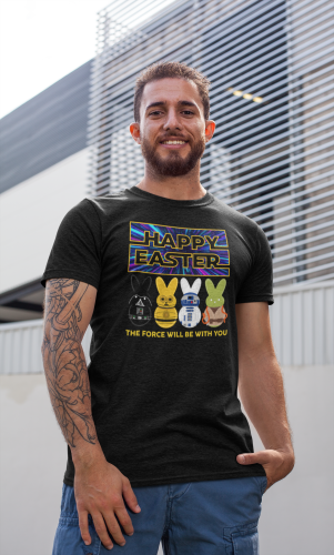 KOSZULKA MĘSKA NA WIELKANOC HAPPY EASTER ZAJĄCZKI STAR WARS 9