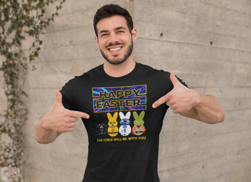 KOSZULKA MĘSKA NA WIELKANOC HAPPY EASTER ZAJĄCZKI STAR WARS 10