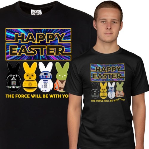 KOSZULKA MĘSKA NA WIELKANOC HAPPY EASTER ZAJĄCZKI STAR WARS 1