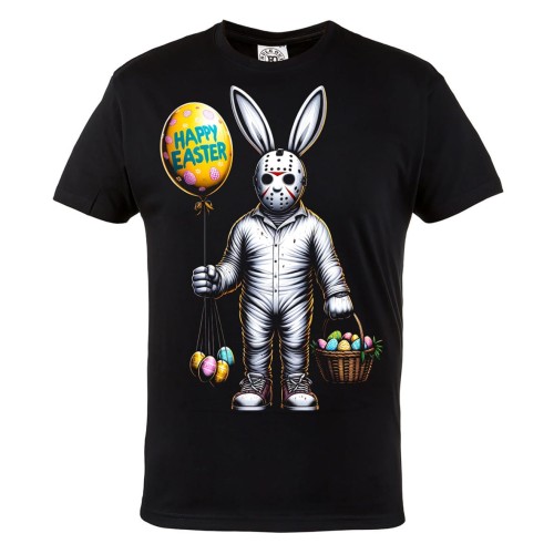 KOSZULKA MĘSKA NA WIELKANOC HAPPY EASTER ZAJĄCZEK Z HORRORU 2