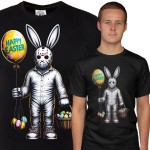 KOSZULKA MĘSKA NA WIELKANOC HAPPY EASTER ZAJĄCZEK Z HORRORU