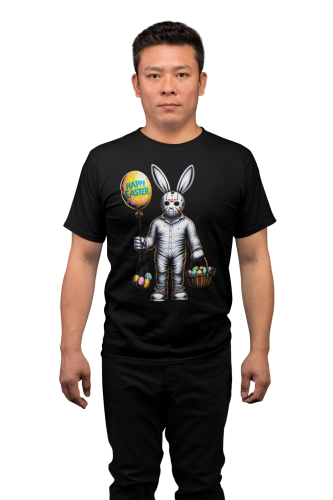 KOSZULKA MĘSKA NA WIELKANOC HAPPY EASTER ZAJĄCZEK Z HORRORU 4