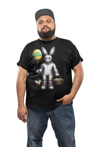 KOSZULKA MĘSKA NA WIELKANOC HAPPY EASTER ZAJĄCZEK Z HORRORU 5