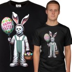 KOSZULKA MĘSKA NA WIELKANOC HAPPY EASTER ZAJĄCZEK Z HORRORU EASTER155
