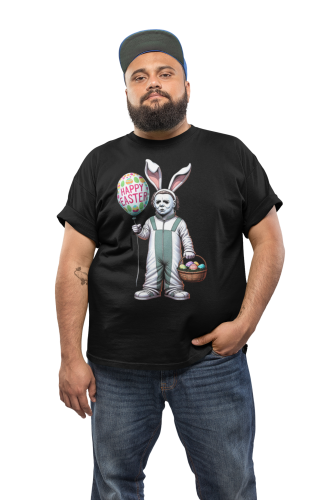 KOSZULKA MĘSKA NA WIELKANOC HAPPY EASTER ZAJĄCZEK Z HORRORU EASTER155 5