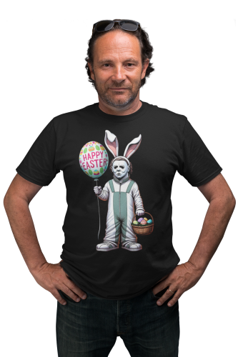 KOSZULKA MĘSKA NA WIELKANOC HAPPY EASTER ZAJĄCZEK Z HORRORU EASTER155 6