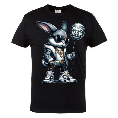 KOSZULKA MĘSKA NA WIELKANOC HAPPY EASTER ZAJĄCZEK Z BALONEM 2