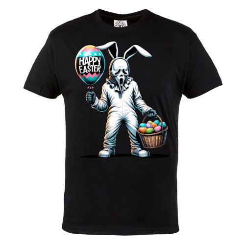 KOSZULKA MĘSKA NA WIELKANOC HAPPY EASTER ZAJĄCZEK Z HORRORU KRZYK 2
