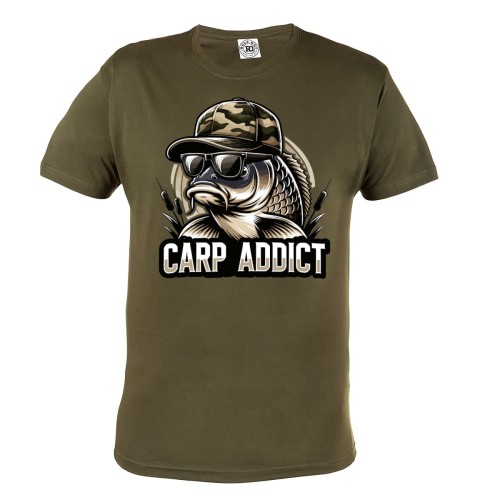 MĘSKA KOSZULKA WĘDKARSKA DLA WĘDKARZA NA RYBY CARP ADDICT 2