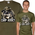 MĘSKA KOSZULKA WĘDKARSKA DLA WĘDKARZA NA RYBY CARP ADDICT