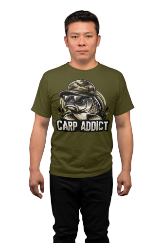 MĘSKA KOSZULKA WĘDKARSKA DLA WĘDKARZA NA RYBY CARP ADDICT 4
