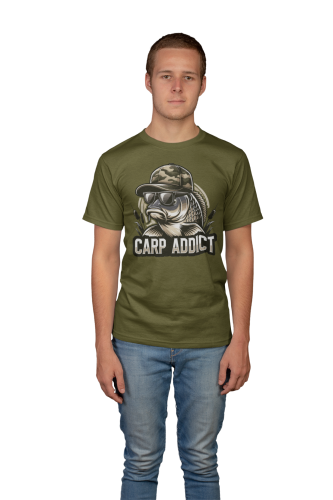 MĘSKA KOSZULKA WĘDKARSKA DLA WĘDKARZA NA RYBY CARP ADDICT 3