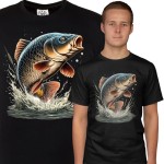 MĘSKA KOSZULKA WĘDKARSKA DLA WĘDKARZA NA RYBY KARP