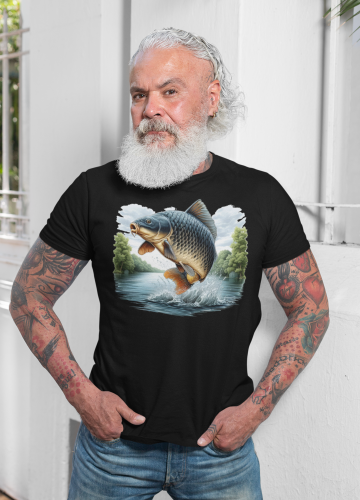 MĘSKA KOSZULKA WĘDKARSKA DLA WĘDKARZA NA RYBY KARP FISH91 7