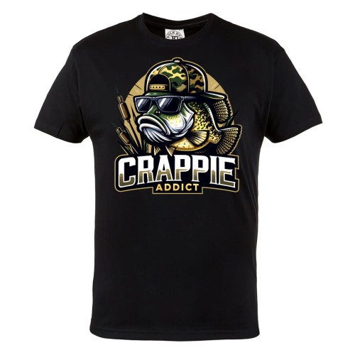 MĘSKA KOSZULKA WĘDKARSKA DLA WĘDKARZA NA RYBY CRAPPIE ADDICT 2