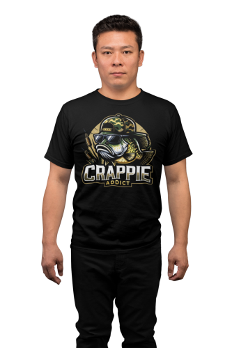 MĘSKA KOSZULKA WĘDKARSKA DLA WĘDKARZA NA RYBY CRAPPIE ADDICT 4