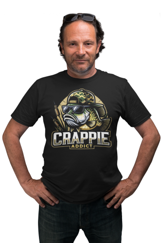 MĘSKA KOSZULKA WĘDKARSKA DLA WĘDKARZA NA RYBY CRAPPIE ADDICT 6