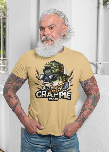MĘSKA KOSZULKA WĘDKARSKA DLA WĘDKARZA NA RYBY CRAPPIE MOOD 7