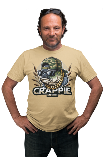 MĘSKA KOSZULKA WĘDKARSKA DLA WĘDKARZA NA RYBY CRAPPIE MOOD 6