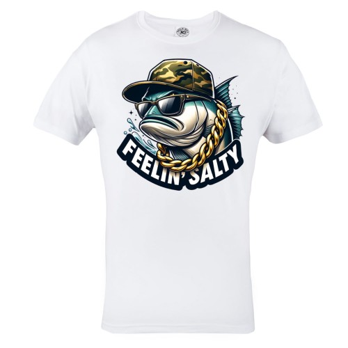 MĘSKA KOSZULKA WĘDKARSKA DLA WĘDKARZA NA RYBY FEELIN' SALTY 2
