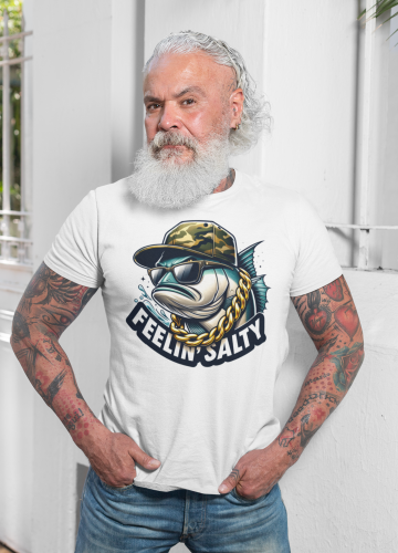 MĘSKA KOSZULKA WĘDKARSKA DLA WĘDKARZA NA RYBY FEELIN' SALTY 7