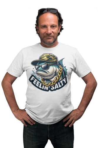 MĘSKA KOSZULKA WĘDKARSKA DLA WĘDKARZA NA RYBY FEELIN' SALTY 6