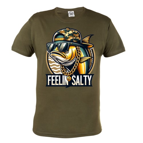 MĘSKA KOSZULKA WĘDKARSKA DLA WĘDKARZA NA RYBY FEELIN' SALTY 2