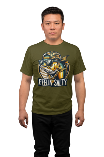 MĘSKA KOSZULKA WĘDKARSKA DLA WĘDKARZA NA RYBY FEELIN' SALTY 4