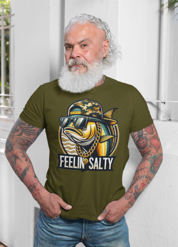 MĘSKA KOSZULKA WĘDKARSKA DLA WĘDKARZA NA RYBY FEELIN' SALTY 7