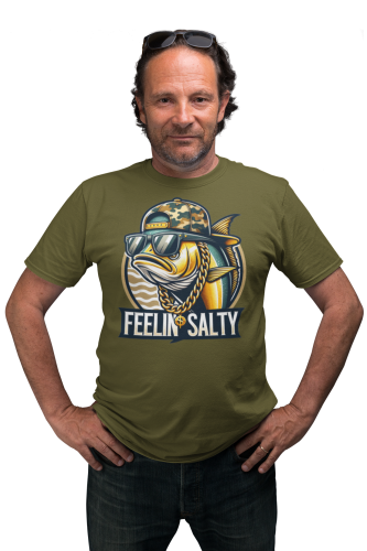 MĘSKA KOSZULKA WĘDKARSKA DLA WĘDKARZA NA RYBY FEELIN' SALTY 6