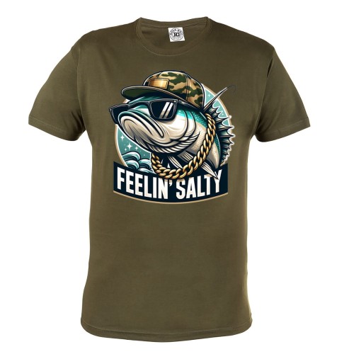 MĘSKA KOSZULKA WĘDKARSKA DLA WĘDKARZA NA RYBY FEELIN' SALTY FISH97 2
