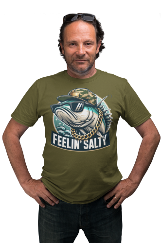 MĘSKA KOSZULKA WĘDKARSKA DLA WĘDKARZA NA RYBY FEELIN' SALTY FISH97 6