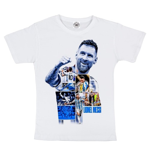 DZIECIĘCA BAWEŁNIANA KOSZULKA NA PREZENT PIŁKA NOŻNA LIONEL MESSI ARGENTYNA 2