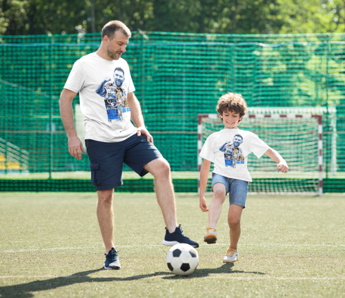 DZIECIĘCA BAWEŁNIANA KOSZULKA NA PREZENT PIŁKA NOŻNA LIONEL MESSI ARGENTYNA 9