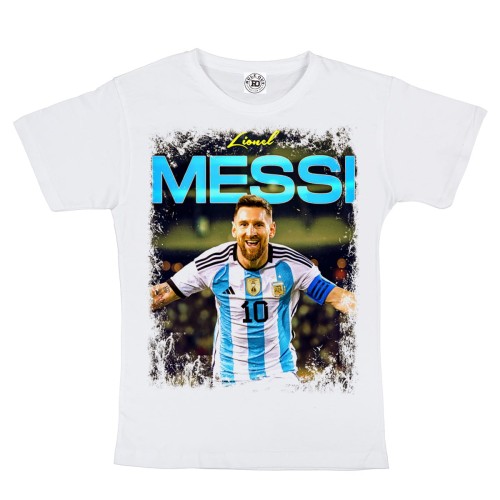 DZIECIĘCA BAWEŁNIANA KOSZULKA NA PREZENT PIŁKA NOŻNA LIONEL MESSI ARGENTYNA MESSI09 2