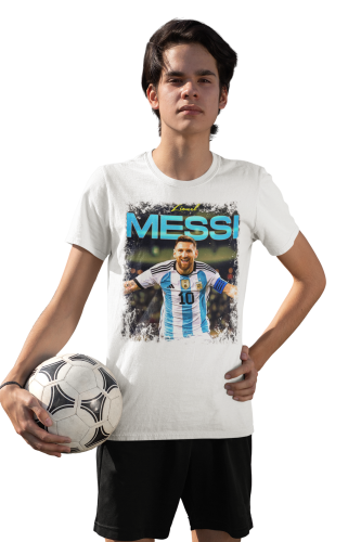 DZIECIĘCA BAWEŁNIANA KOSZULKA NA PREZENT PIŁKA NOŻNA LIONEL MESSI ARGENTYNA MESSI09 4