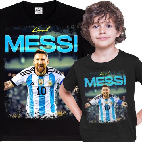 DZIECIĘCA BAWEŁNIANA KOSZULKA NA PREZENT PIŁKA NOŻNA LIONEL MESSI ARGENTYNA MESSI10 1