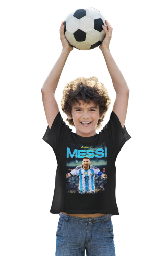 DZIECIĘCA BAWEŁNIANA KOSZULKA NA PREZENT PIŁKA NOŻNA LIONEL MESSI ARGENTYNA MESSI10 4