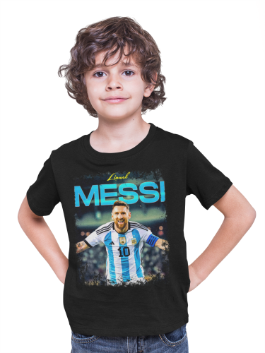 DZIECIĘCA BAWEŁNIANA KOSZULKA NA PREZENT PIŁKA NOŻNA LIONEL MESSI ARGENTYNA MESSI10 3