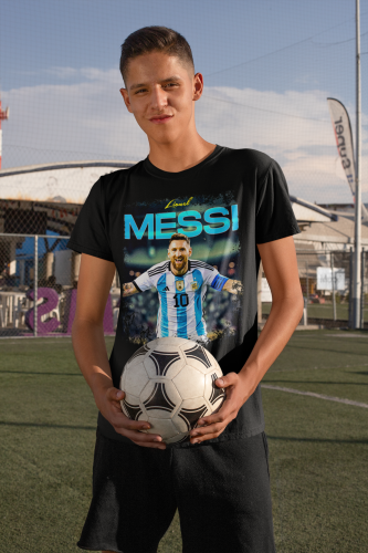 DZIECIĘCA BAWEŁNIANA KOSZULKA NA PREZENT PIŁKA NOŻNA LIONEL MESSI ARGENTYNA MESSI10 7