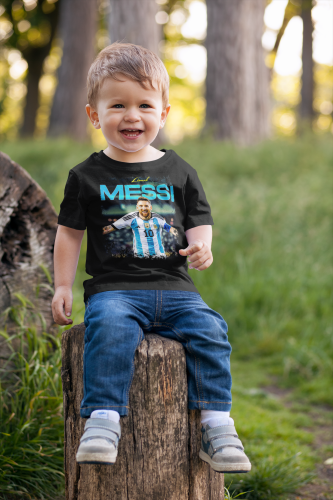 DZIECIĘCA BAWEŁNIANA KOSZULKA NA PREZENT PIŁKA NOŻNA LIONEL MESSI ARGENTYNA MESSI10 8